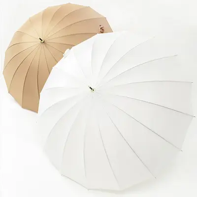 Yeni erkek katı ahşap saplı şemsiye 16K Dome rüzgar geçirmez büyük yağmur şemsiye