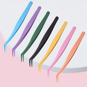 <span class=keywords><strong>Pinzas</strong></span> Antiadherentes de Cabeza Redonda Personalizables con MOQ Bajo, Específicamente <span class=keywords><strong>para</strong></span> Pestañas sin Pegamento, <span class=keywords><strong>Pinzas</strong></span> sin Residuos - Product Image 3