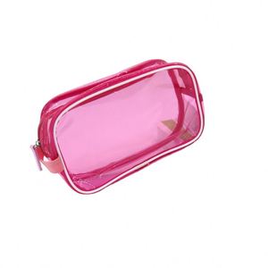 Free Sample Wholesale Custom Women Color Contrast Transparent Cosmetic <b>Bag</b> <b>Travel</b> Storage PVC Waterproof Clear <b>Makeup</b> <b>Bag</b> - Product Image 2