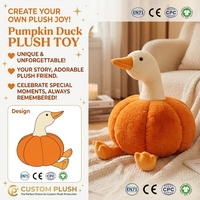 Nouveauté : Peluche Oie Citrouille – Animal en Peluche Personnalisé et Amusant avec Rembourrage en Coton PP, Grande Peluche Douce pour la Décoration