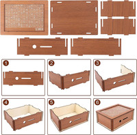 Cadeau personnalisé 10K Cash Vault Savings Challenge Target Box Tirelire en bois Boîte d'économie d'argent pour enfants et adultes