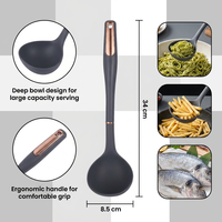Louche de cuisine en silicone sans BPA, résistante à la chaleur, OEM ODM, 446 ° Cuillères à soupe antiadhésives pour soupes, ragoûts et sauces