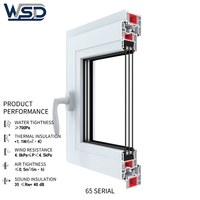 Ventanas Abatibles y Giratorias de Triple Cristal con Diseño Chino de UPVC, a Prueba de Mosquitos, para Patio, Dormitorio, Sala de Estar, WSD, Nueva Llegada