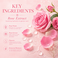 Savon en barre à la rose du fabricant OEM, nettoyant naturel pour le visage et le corps avec extrait de rose pour éclaircir, lutter contre le vieillissement, nourrir et apaiser la peau