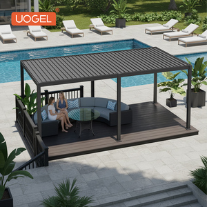 Gazebo de Aluminio para Ocio de 3x6m, Impermeable/A Prueba de Viento/A Prueba de Nieve, con Recubrimiento en Polvo, Combinado con Sofá y Valla para Piscina, UOGEL <span class=keywords><strong>C4</strong></span> - Product Image 1