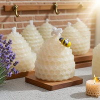 Un lot de 12 bougies en cire d'abeille faites à la main, écologiques, cadeaux de remise de diplôme, de mariage, de fête pour la décoration de la maison