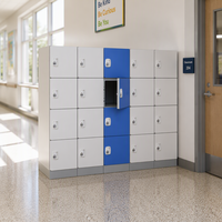 Casiers modernes en plastique ABS démontables, étanches, écologiques, résistants à la rouille, recyclables, avec serrure à clé, options de couleur personnalisées, pour école et salle de sport