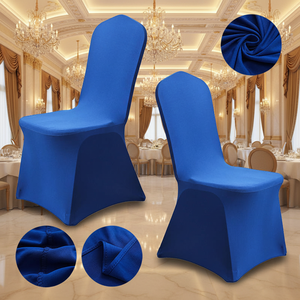 White Polyester Spandex Banquet Wedding Multiple Colors Hotel Meeting Elastic Plain Dyed <strong>Chair</strong> <strong>Cover</strong> - Product Image 1