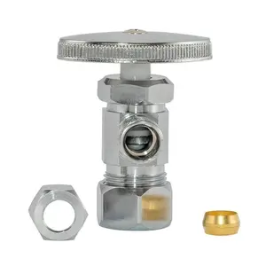 Best Selling Ball Core Angle Valve 3/8 1/4 1/2 1'' Brass Angle Stop Valve Straight Stop Valve For Water