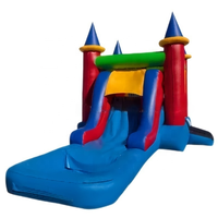 Maisons de rebond gonflables commerciales d'occasion combo gonflable avec toboggan de piscine à vendre