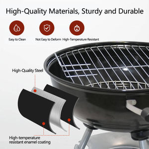 <span class=keywords><strong>Barbecue</strong></span> au charbon de bois rond de 17 pouces pour la cour, <span class=keywords><strong>barbecue</strong></span> de camping en plein air, support de <span class=keywords><strong>barbecue</strong></span>, <span class=keywords><strong>barbecue</strong></span> avec roues - Product Image 2