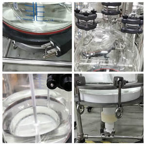 Vacuum Glass <b>Filter</b> Reactor 50L Jacketed Filtration Vessel <b>with</b> PTFE Bottom Valve for Solid Liquid Separation Automatic - Product Image 6