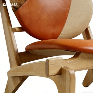 <span class=keywords><strong>Fauteuil</strong></span> individuel en bois massif de style nordique moderne avec revêtement en cuir de vache et <span class=keywords><strong>fourrure</strong></span> pour salon, hôtel, chambre à coucher - Product Image 5