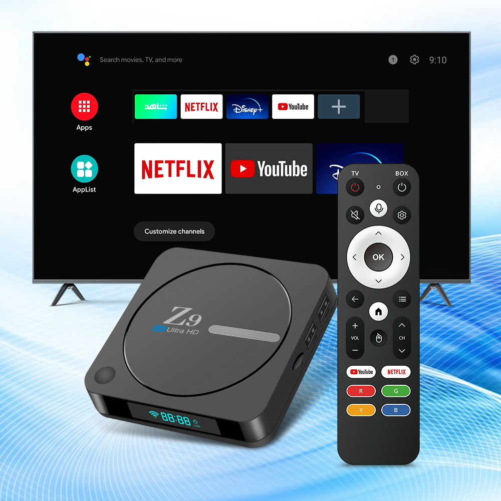 2024 TV Box Android 12 Z9 ATV RK3528 with BT Voice Remote