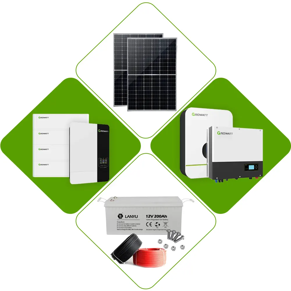 Kit completo de painéis solares off grid, sistema híbrido de energia solar com inversor, 10Kw, preço doméstico, oferta quente, 20Kw