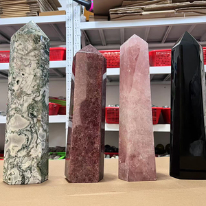 La grande torre di cristallo di guarigione naturale spirituale all'ingrosso crea la torre del punto di cristallo di quarzo per la decorazione - Product Image 3