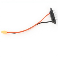موصل XT60 مع كابل أحمر وأسود 14AWG، النهاية الأخرى تحتوي على 5 أطراف توصيل لكابل بطارية Kugoo V5، بطول 155 مم