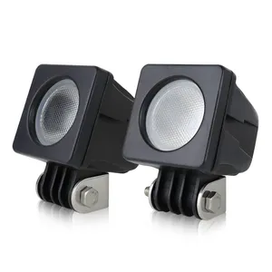 Qidewin lámpara de conducción de trabajo LED de alta potencia 12V 24V 10W 3 pulgadas mini luz de trabajo LED cuadrada para camión todoterreno Tractor SUV AT