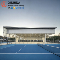 Structure en acier à grande portée sur mesure pour gymnase sportif, bâtiment de terrain de sport intérieur et extérieur à ossature métallique préfabriquée