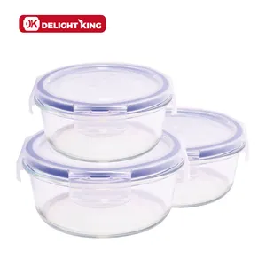 Neue stil platz glas lunch box für mikrowelle und spülmaschine lebensmittel verpackung container kochen lagerung