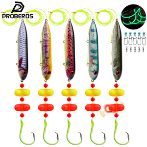 Lot <span class=keywords><strong>de</strong></span> 5 leurres flottants pour poisson-chat 8/0 10/0 avec perles flottantes, hameçons prêts à l'emploi pour eau douce et eau salée - Product Image 1