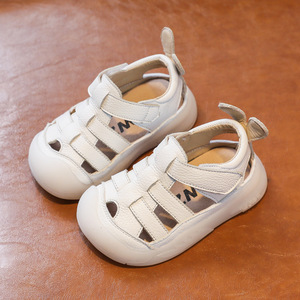 Sandales pour nouveau-né, semelle souple, anti-dérapantes, en cuir respirant, pour bébés de 0 à 3 ans, sandales pour bébés garçons et filles - Product Image 3