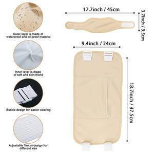 7個のウエストネックブレスト肘膝のオーガニックコットンキャスターオイルラップブロックされた卵管キャスターオイルパックラップ - Product Image 2