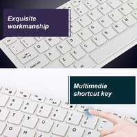 Combo de Teclado y Ratón Inalámbrico LED Mini Slim para Oficina y Juegos, con 2.4GHz para Laptop - En Stock