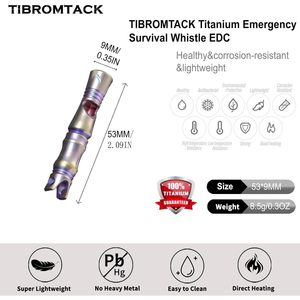 TIBROMTACK Titanium Emergency Survival Whistle Lightweight EDC Safety Whistle For Camping Hiking Sports - Product Image 3