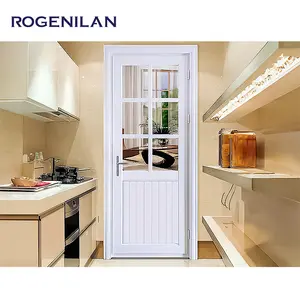 ROGENILAN Panel polesan tahan air prewhung desain Modern ruang Interior plastik komposit pintu lempengan untuk rumah