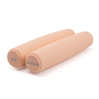 Barre d'haltères portable en fonte avec bordure en silicone pour la musculation