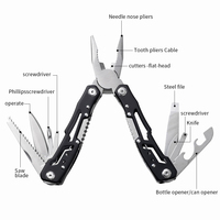 Outil multifonction pliable compact 13-en-1 en acier inoxydable de qualité industrielle pour le camping et le transport quotidien – Résout rapidement les vis lâches – OEM