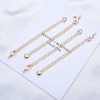 Chaîne d'extension en gros d'usine avec chaînes de collier à fermoir mousqueton avec pendentif en forme de coeur pour la fabrication de bijoux
