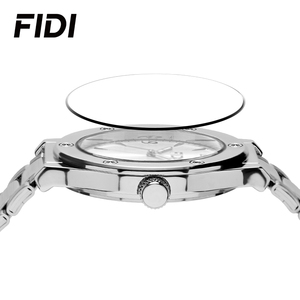 Reloj de Cuarzo FIDI para Hombre, Dorado y Plateado, con Correa de Acero Inoxidable, Casual, de Negocios, Clásico, con Esfera Simple, Resistente al Agua - Product Image 3