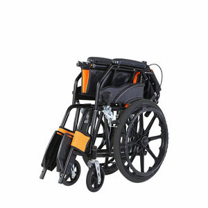 Fauteuil roulant manuel léger et portable, pliable et inclinable, pour personnes âgées et handicapées, avec frein en U, pour l'assistance à la mobilité - Product Image 1