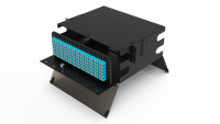 Panel Patch Kabel Serat Optik ODF FRM-4RU-12X-TS-HD 144/288 Port Drawer, Kotak Distribusi Serat Optik yang Dapat Digeser, Kotak Serat Optik LC/SC