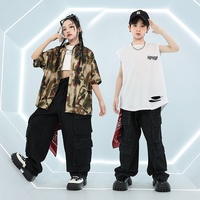 Costumes de scène pour enfants, vêtements de danse de rue pour garçons, vêtements hip-hop pour filles, costumes de performance de rue pour filles