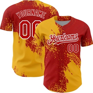 Camiseta de Béisbol Estampada Estilo Hip Hop para Hombre, Camisa Casual con Botones, Manga Corta, Uniforme Deportivo Personalizado - Product Image 6