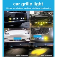 Luces Auxiliares para Automóvil, Luces LED para Parrilla, Luces Altas y Bajas con Flash, Luz de Trabajo Antiniebla, Luz Externa para Vehículos Todoterreno y Camiones