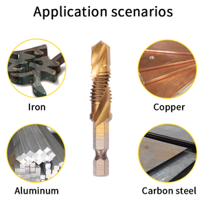 <b>Taps</b> with M3 M4 M5 M6 M7 HSSE HSS Steel Bright TiN Titanium PVD Coating - Product Image 5