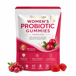 Gummies Probiotiques pour Femmes à la Canneberge : Soutient la Santé Digestive et Vaginale, Équilibre la Flore Intestinale, Renforce l'Immunité (Marque Blanche) - Product Image 1