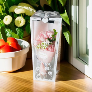 Ramo de flores de jabón hecho a mano, gran oferta, ramo de rosas de clavel pequeño para Navidad, Día de San Valentín, caja de regalo barata incluida - Product Image 4
