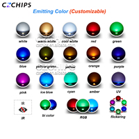 Indicador de diodo emisor de luz LED de cabeza redonda de 5mm cuenta de luz de color personalizado