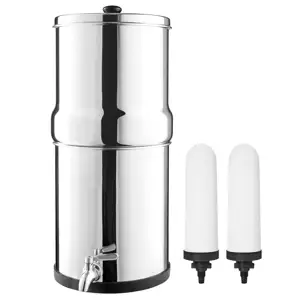 Stainless Steel Gravity Water Filter With Carbon Filter And Remove Filters