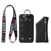Étui de téléphone portefeuille bandoulière en similicuir antichoc fait main pour femmes pour iPhone 17 Pro Max 16 Plus 15 14 13 12 11 X 8 7