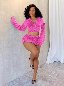 Conjunto de Ropa Otoño 2025 para Mujer, Abrigo de Manga Larga y Falda Vaquera, 2 Piezas - Product Image 4