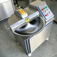 Machine à couper la viande en acier inoxydable 20L, émulsifiant automatique à vitesse variable pour la transformation de saucisses et de boulettes de viande