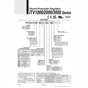 Régulateur de pression électro-pneumatique SMC Pneumatics ITV2090-212BS5 - Product Image 1