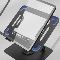 Support pour ordinateur portable et tablette GQK moderne et personnalisé en métal, rotation à 360 degrés, 265x225x50mm, pour utilisation debout, refroidissement du bureau, multicolore