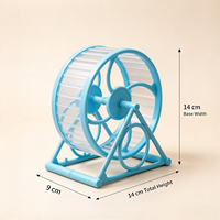 Roue de course silencieuse en plastique pour hamster, support écologique anti-pincement pour pattes, pour petits animaux de compagnie (Golden Bears)